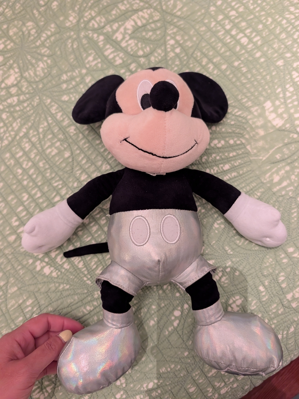 Disney 100 Mickey Mouse Silver & Black Plush Toy